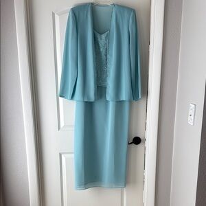 Elegant Blue Women's Skirt Set